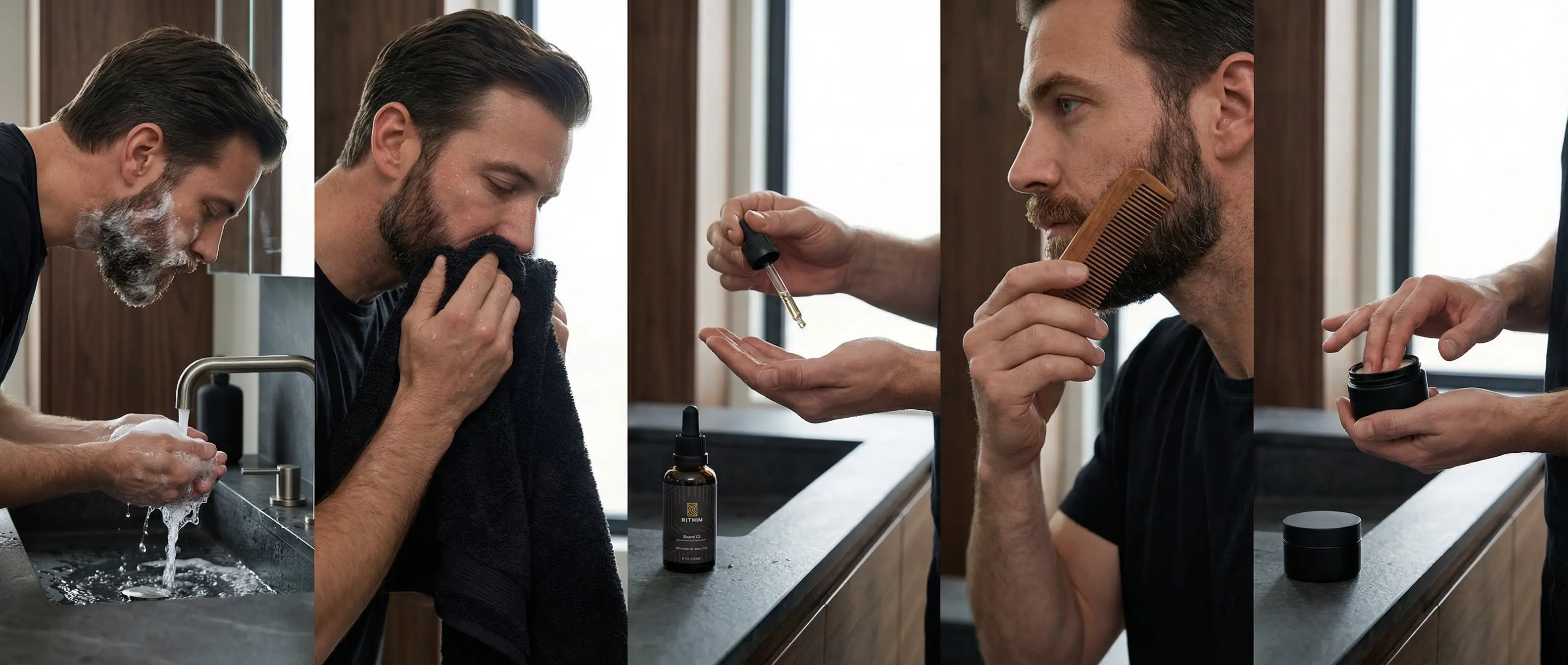 Dagelijkse baardverzorging routine