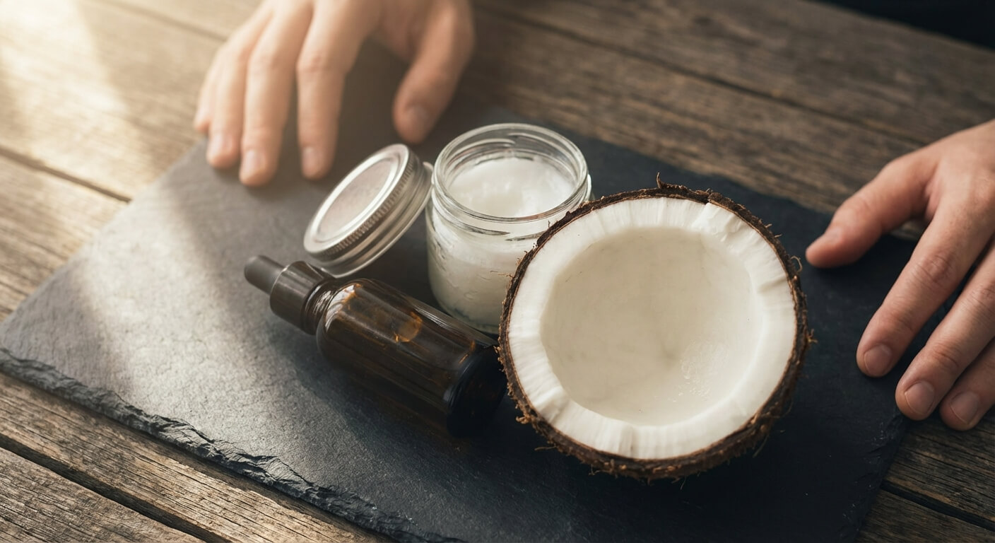 Vergelijking kokosolie vs baardolie — welke werkt beter voor de baard?